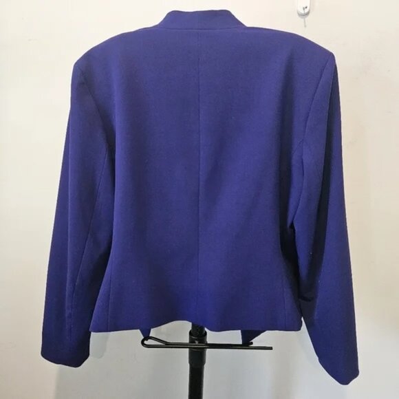 Nine West Women's Vibrant Purple Open Blazer, Lined, Size 16 - Picture 3 of 9